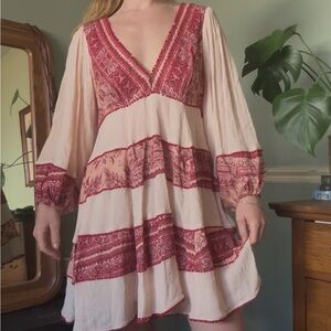 Free People Boho Mini Dress